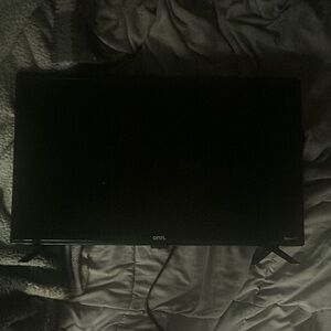 On Running Black Monitor Display